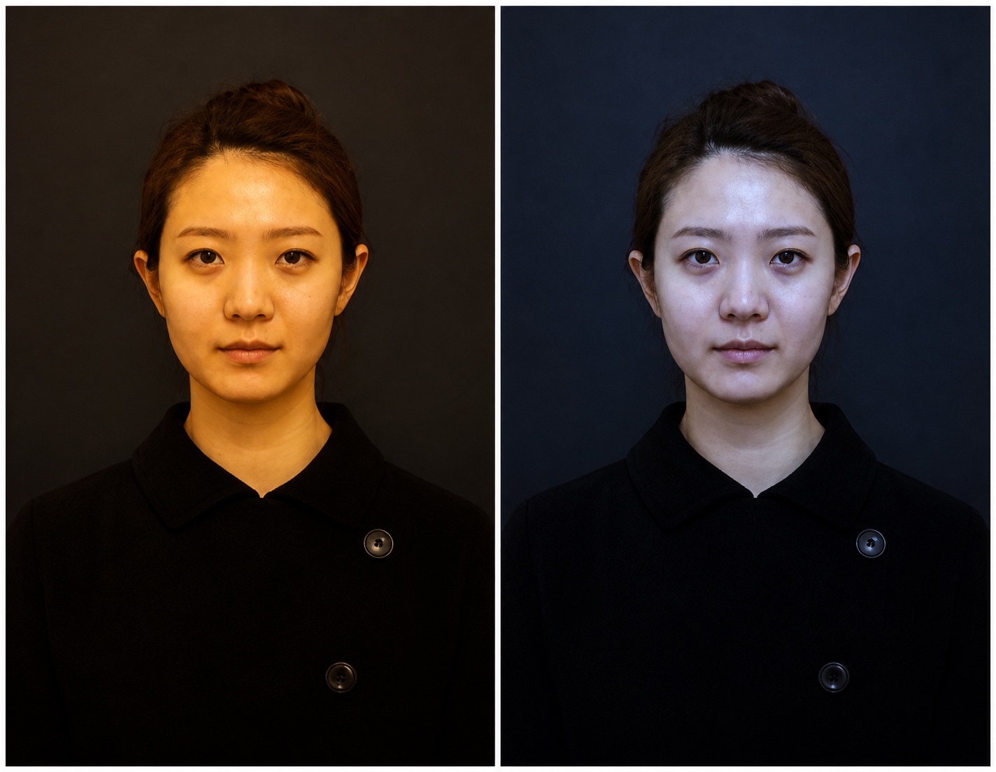 ภาพจำลอง เปรียบเทียบอุณหภูมิสีโทนอุ่นและโทนเย็น